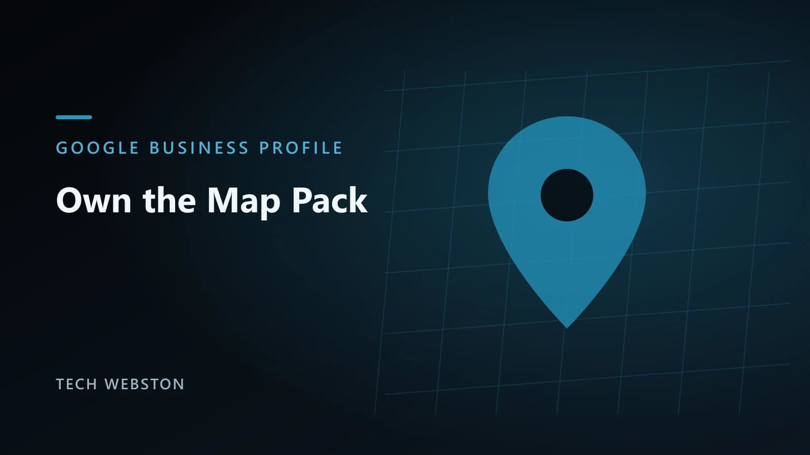 Google Business Profile optimization illustration with a map pin marking a business location in the local pack